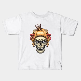 Dollar Signs Crowned Skull Kids T-Shirt